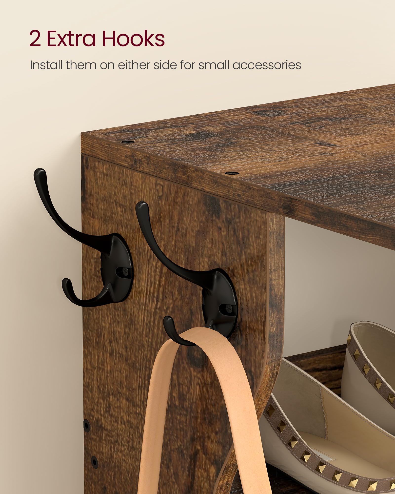 VASAGLE durable particleboard shelves support up to 22 lb