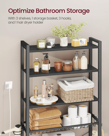 VASAGLE adjustable middle shelves adapt to items of different heights