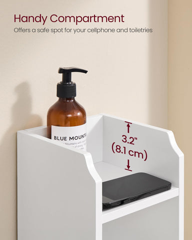 VASAGLE UBBC310W01 anti-tip kit for safer placement in busy rooms.