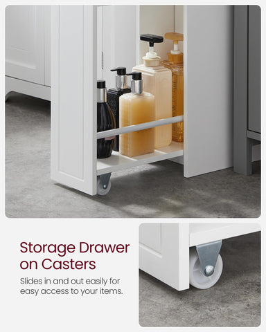VASAGLE anti-tip kit keeps the cabinet stable in use.