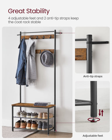 VASAGLE anti-tip kit enhances stability for kids and guests.