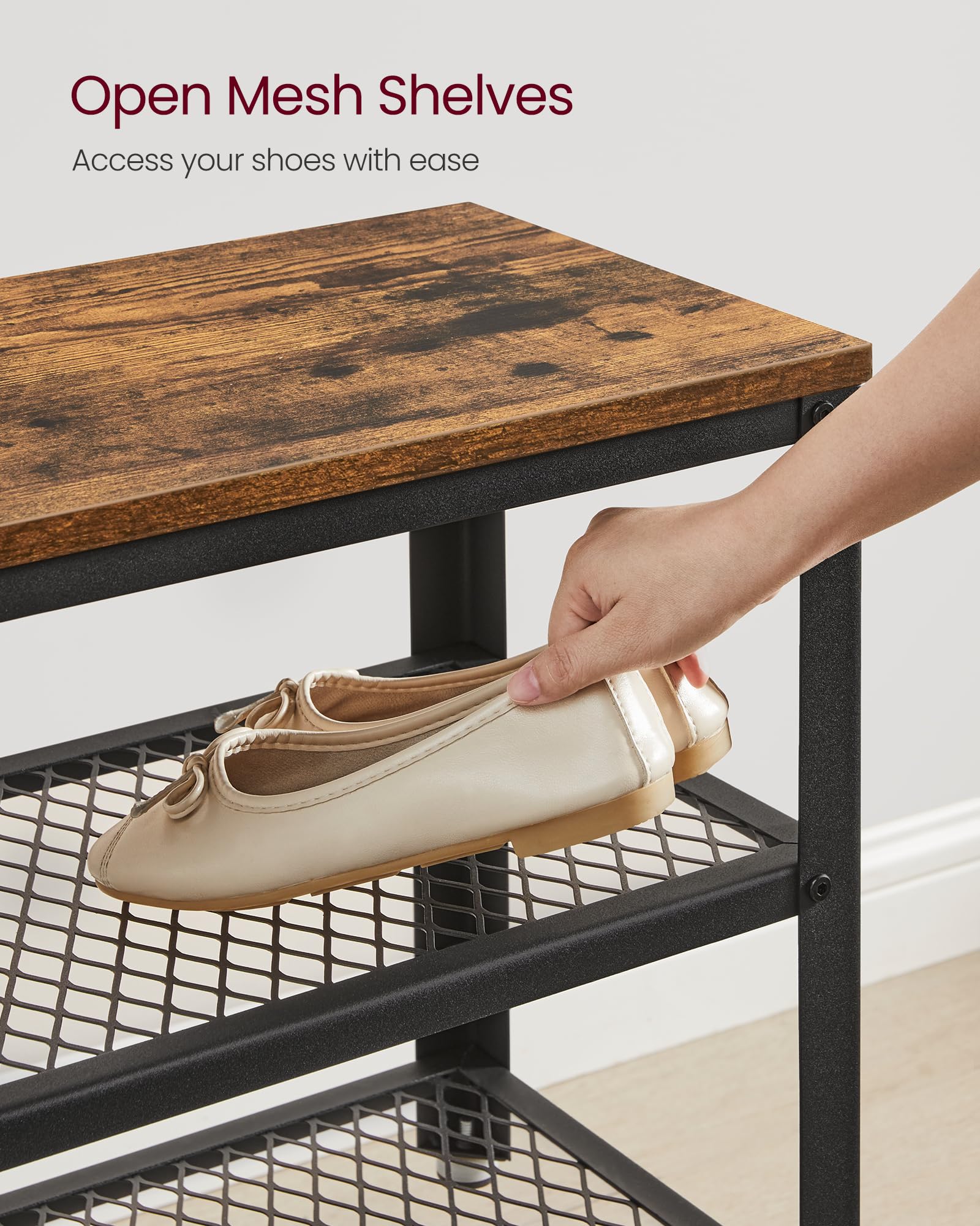 VASAGLE free-standing organizer ships with easy-to-follow assembly steps