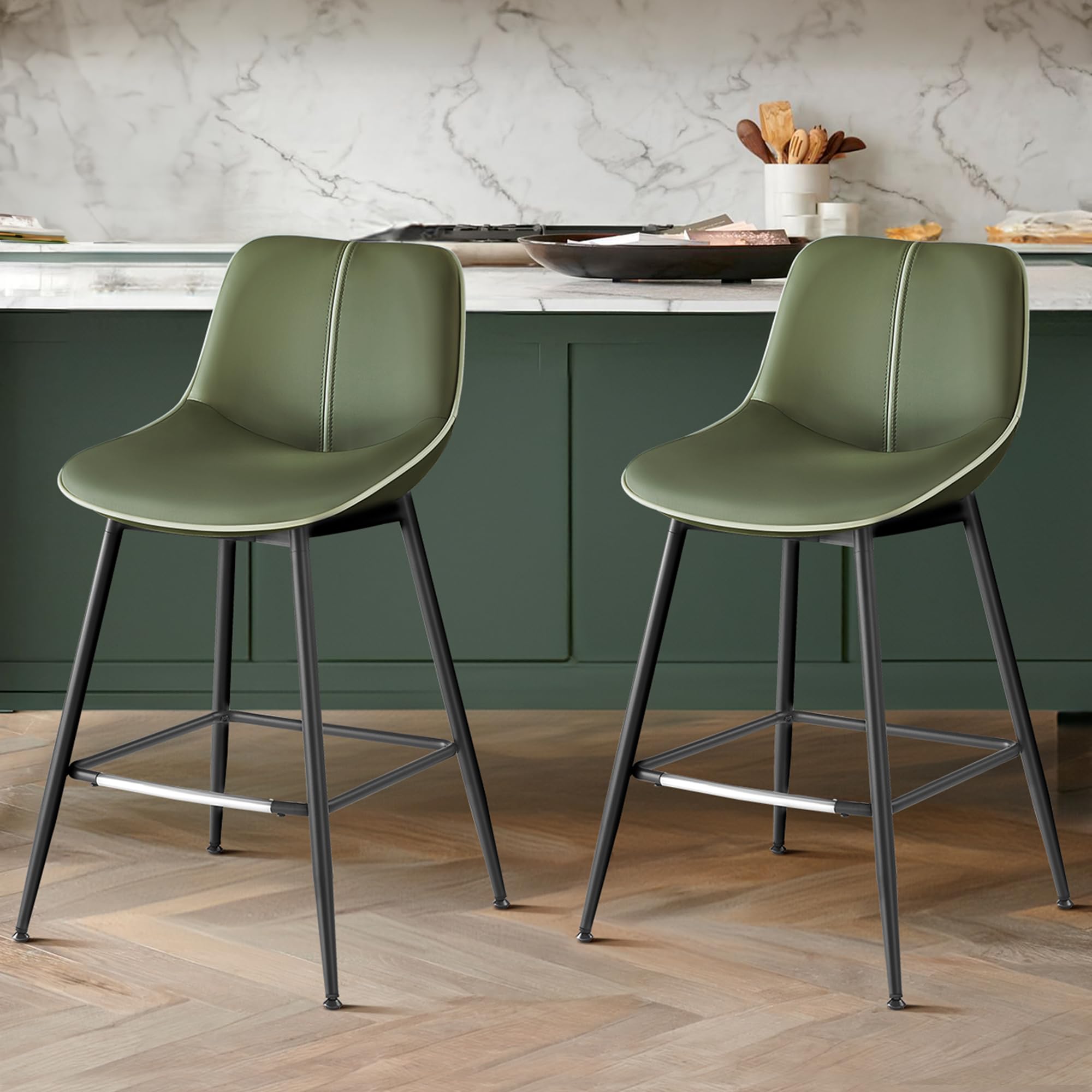 VASAGLE Bar Stools 2-pack with backrest ergonomic for comfortable seating