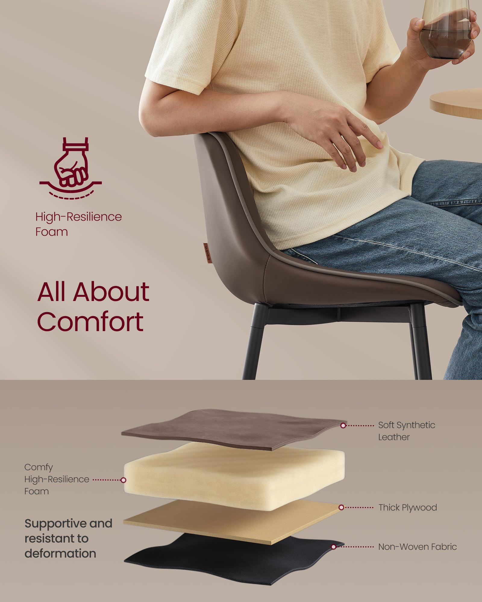 VASAGLE stools are quick to assemble with clear, simple instructions.