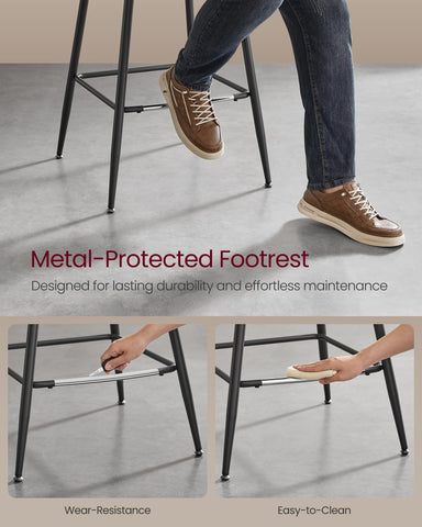VASAGLE footrest with metal protection keeps floors scratch-free.