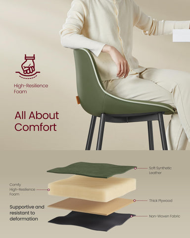 VASAGLE forest green stools ideal for home kitchen islands