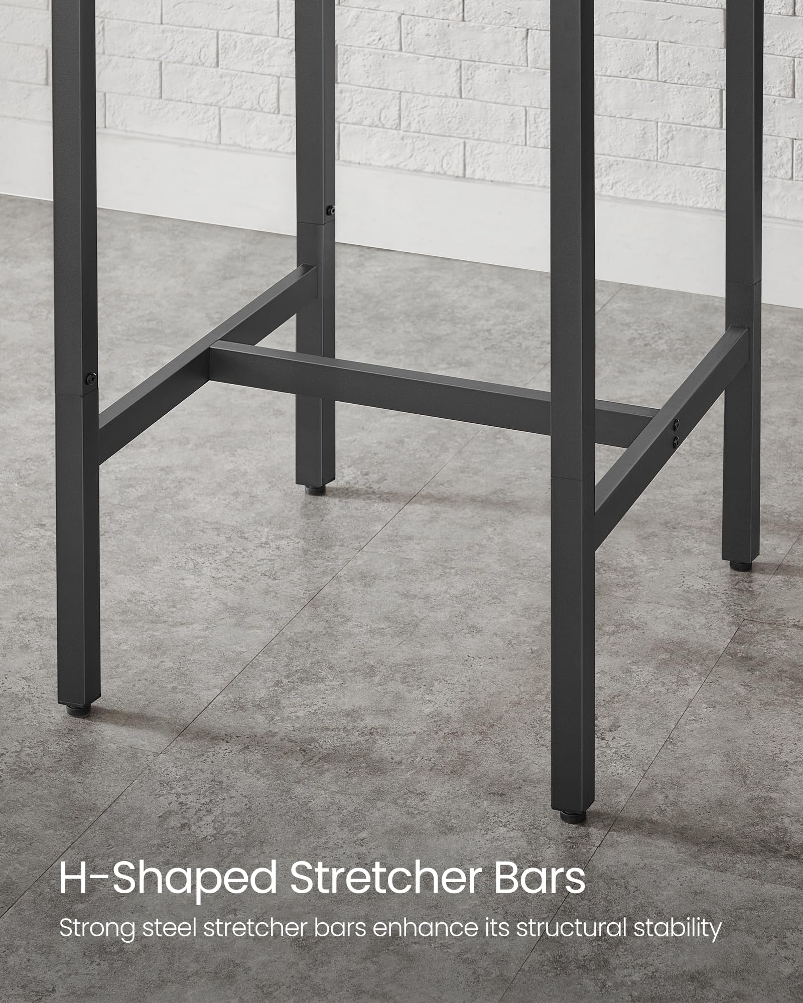 VASAGLE bar table suits narrow kitchen layouts and cozy living spaces.