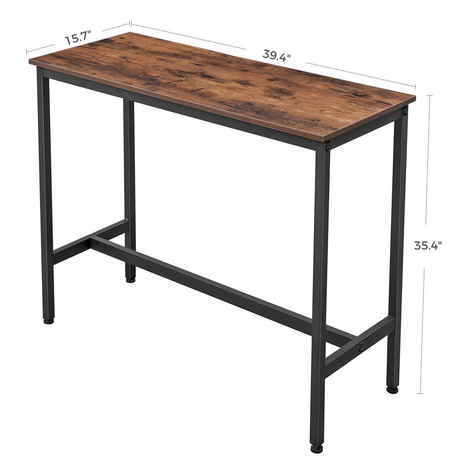 VASAGLE bar table with fifteen-point-seven inch depth optimizes small kitchens