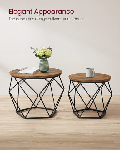 VASAGLE bedroom side table with compact footprint.