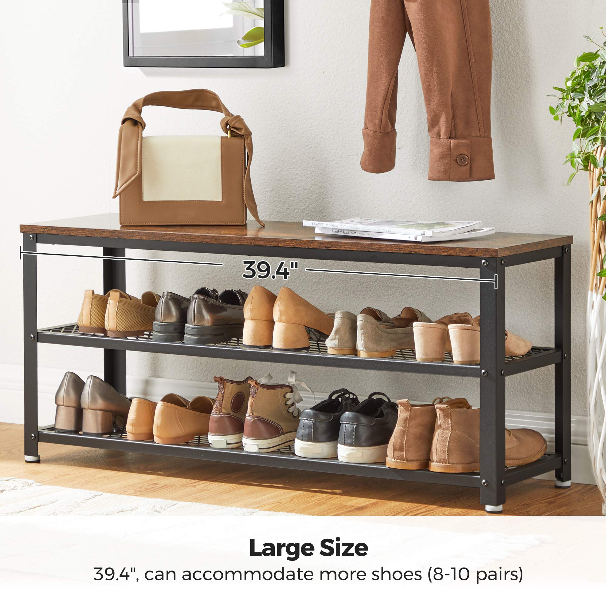 VASAGLE Bryce Series design accent enhances entryway appeal.