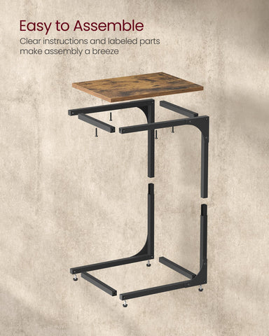 VASAGLE C-shaped end table durable construction offers long-lasting everyday use