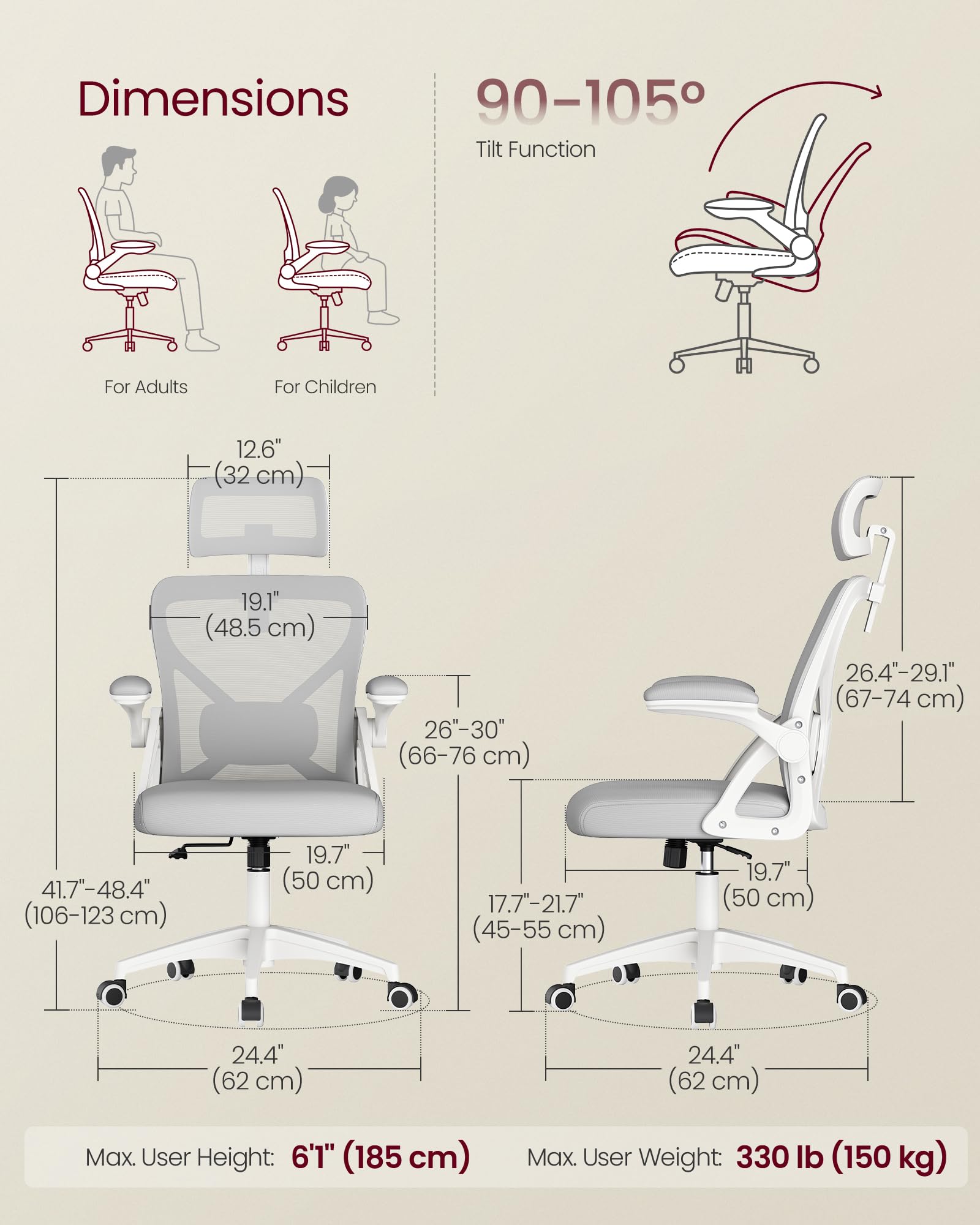 VASAGLE chair seat cushion delivers plush comfort for extended sits