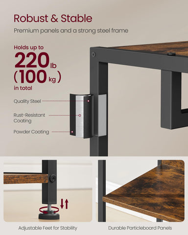 VASAGLE slim-profile coat rack fits tight spaces to save floor area.