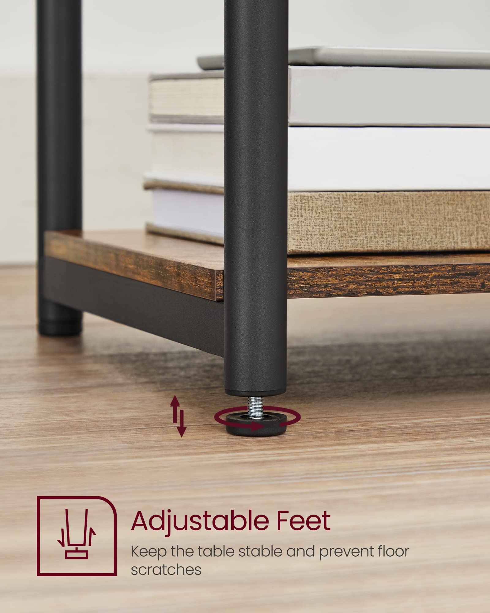VASAGLE compact end table fits bedside, couch, or desk