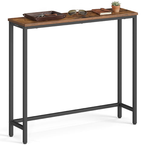 VASAGLE console table with a one-piece top, ideal for compact spaces.