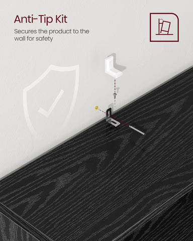 VASAGLE Custos anti-tip kit included for added room safety.