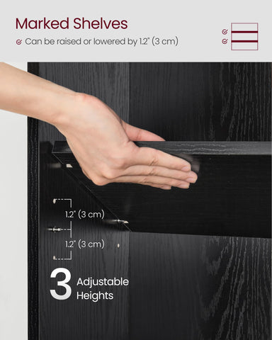 VASAGLE Custos quick assembly with labeled parts and simple steps.