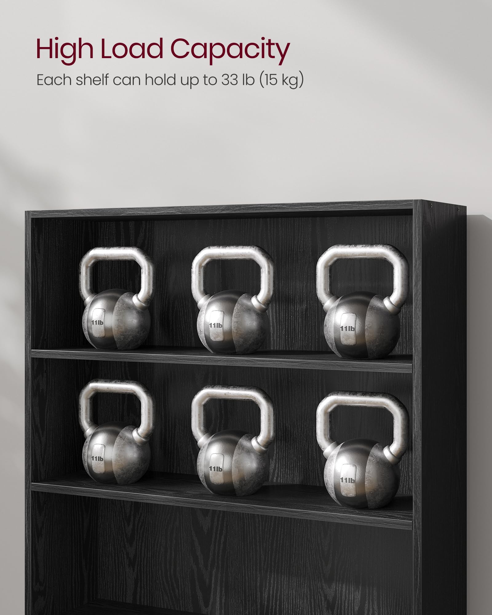 VASAGLE Custos back panel slot design enhances structure and ease of use.