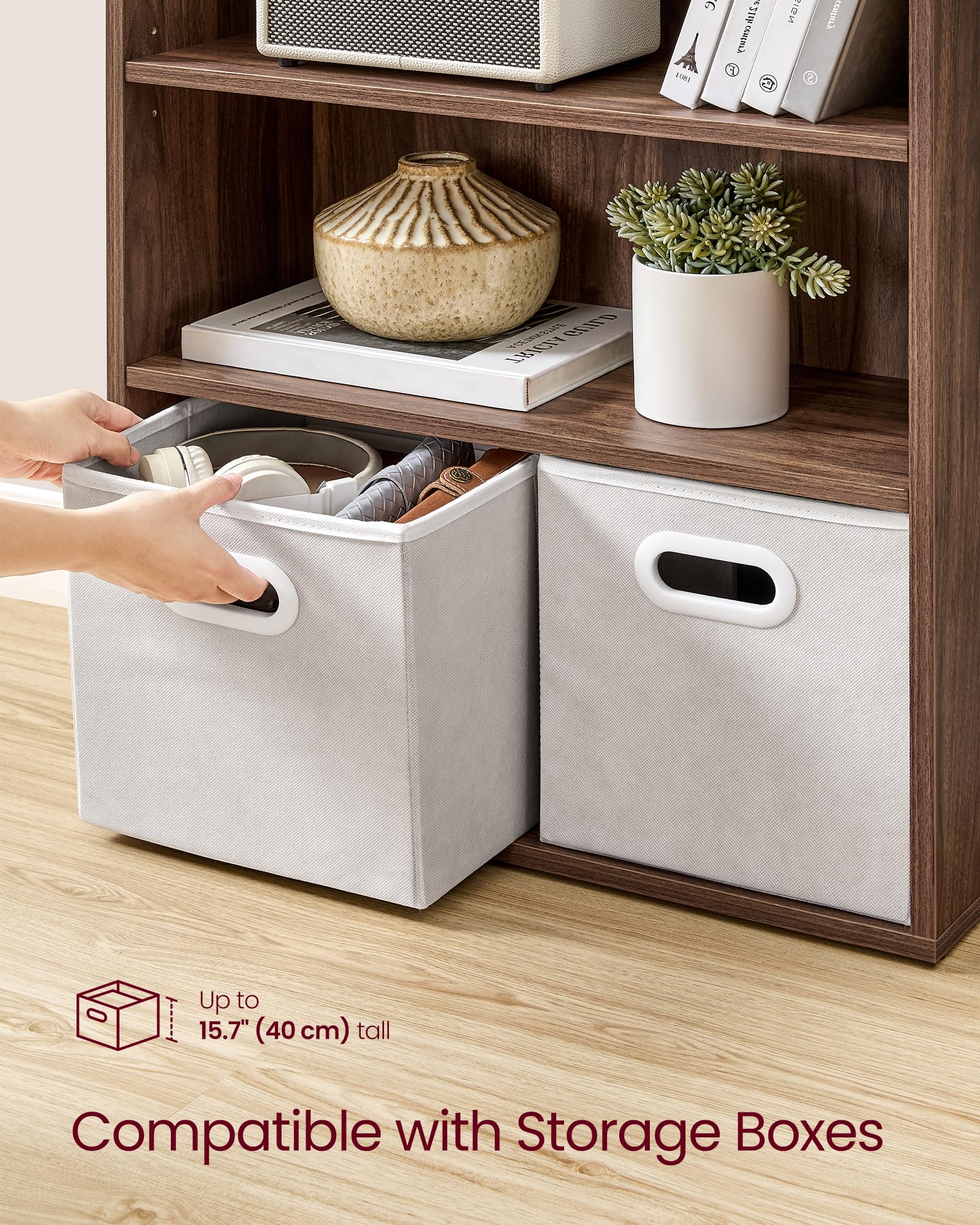 VASAGLE Custos adjustable shelves accommodate tall items and varied layouts