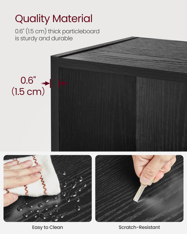 VASAGLE Custos ebony-black finish adds a sleek, modern vibe.