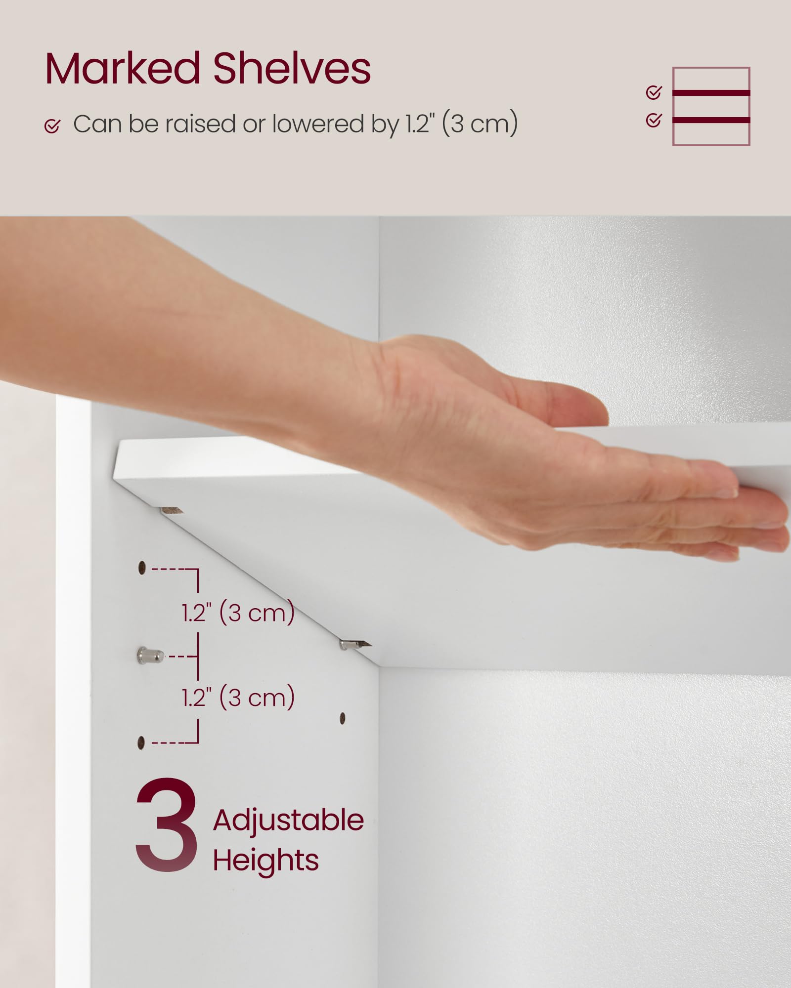 VASAGLE Custos sturdy frame features an H-shaped base for stability.