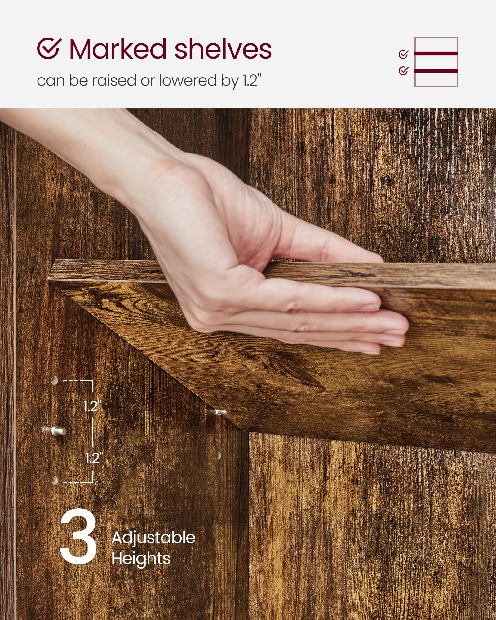 VASAGLE CUSTOS compact dimensions fit tight layouts without crowding.