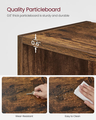 VASAGLE CUSTOS holds up to 22 lb per shelf for versatile display.