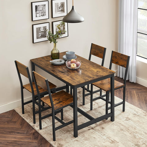 VASAGLE dining chair 2 ergonomic-backrest-angle showcases 102-degree design for relaxed seating.
