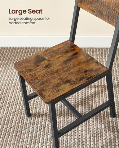 VASAGLE dining chair 2 under-table-sit promotes quick, comfortable dinners.