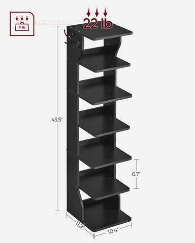 VASAGLE durable particleboard shelves for shoes and more