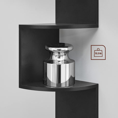 VASAGLE durable shelf supports up to 13.2 lb per level for books or toiletries.