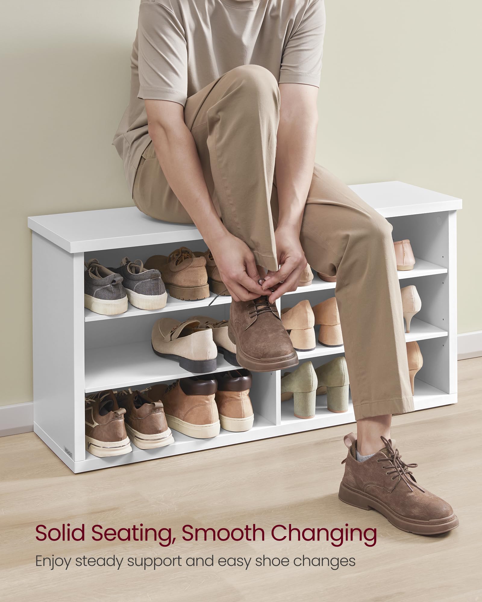 Easy assembly with included kit for quick setup of the VASAGLE bench.