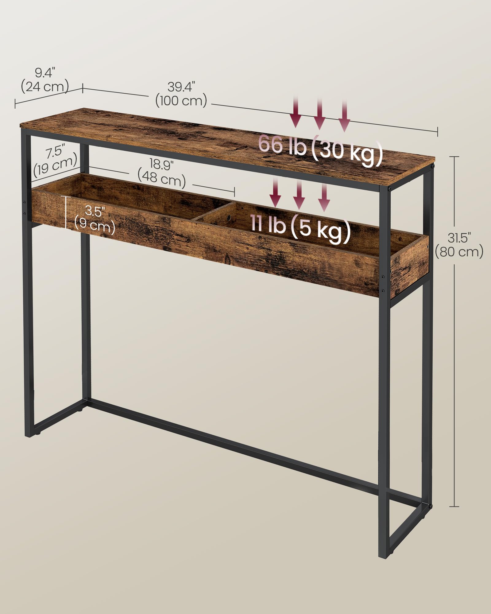 VASAGLE easy-assembly design with clearly labeled parts speeds setup.