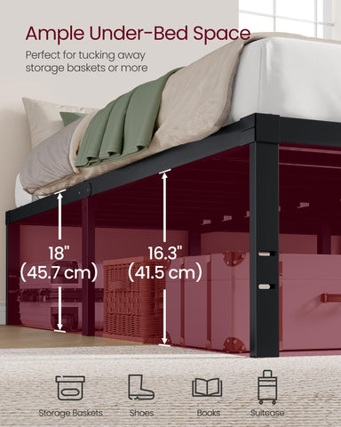 Easy assembly with VASAGLE quick-lock slats and Allen key included.