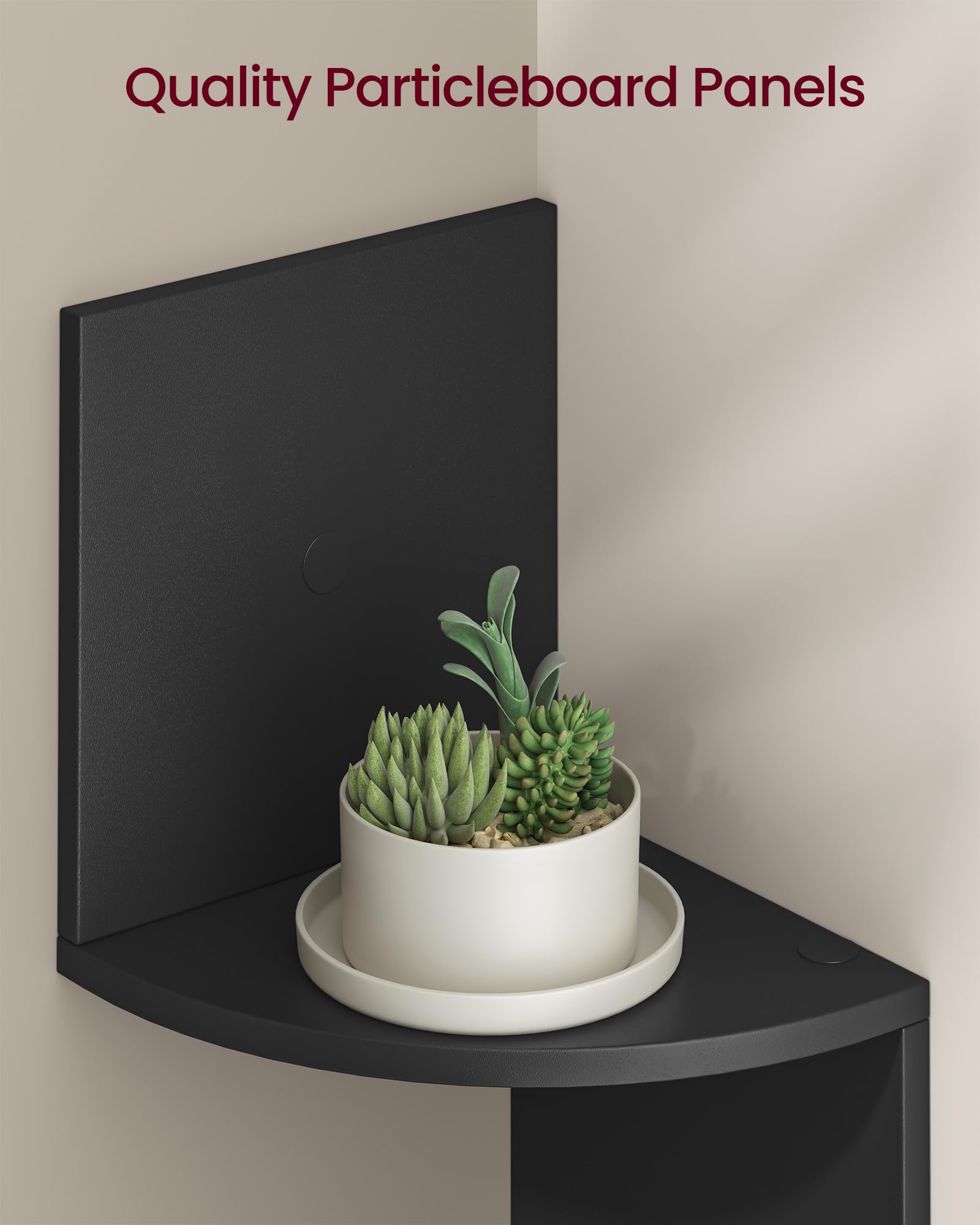 VASAGLE easy-assembly shelves ink black installation guide