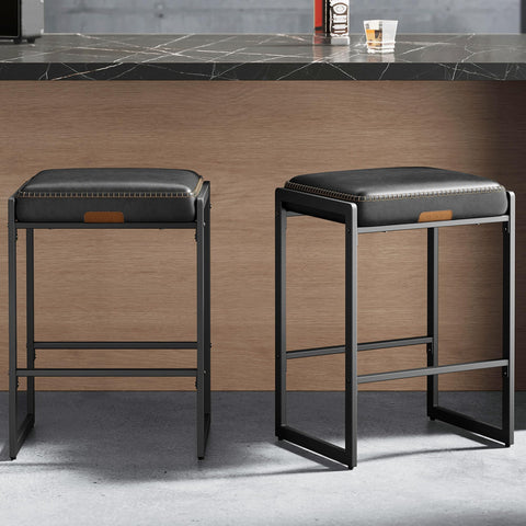 VASAGLE EKHO bar stool ink black seat with plush cushion for comfortable dining