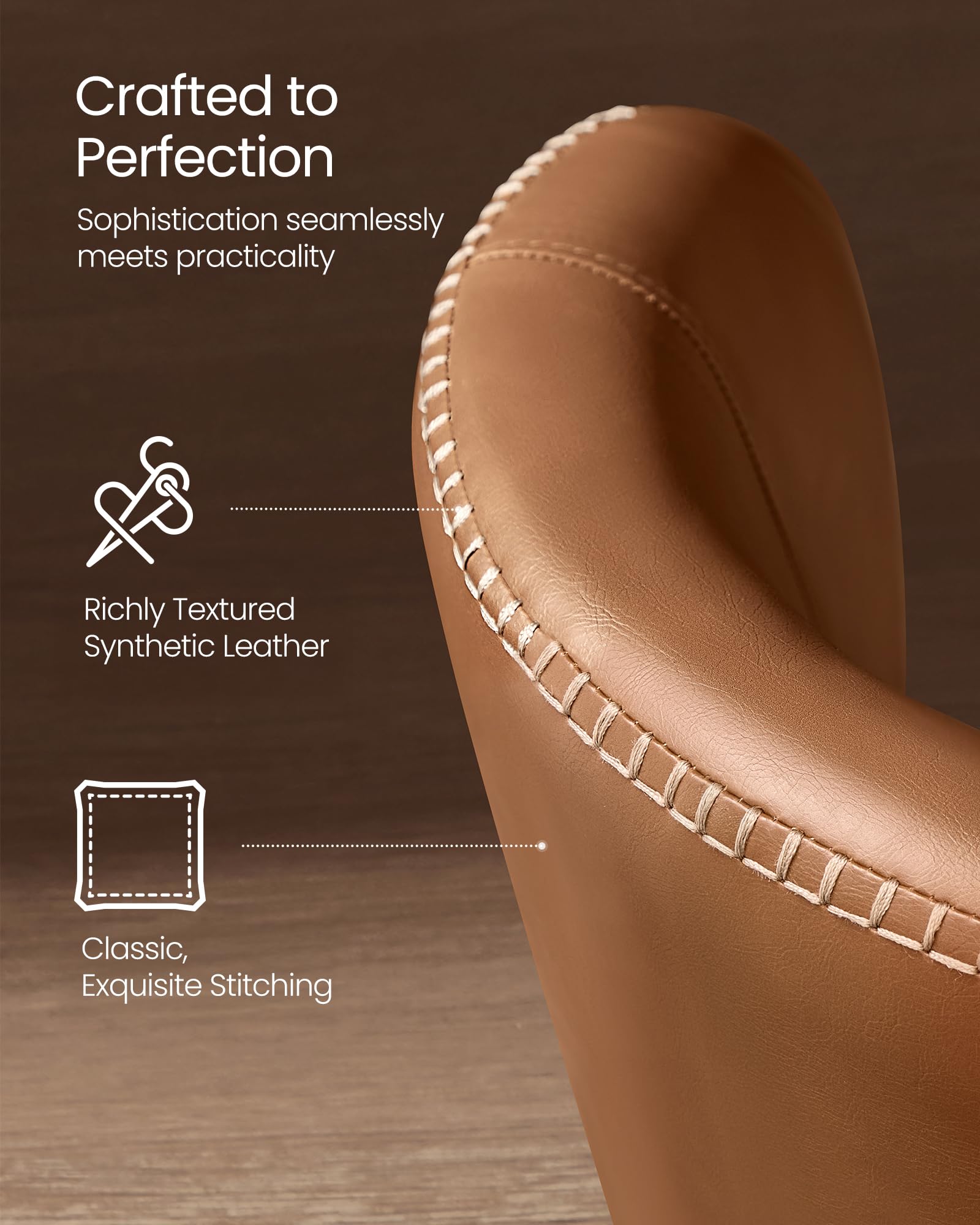 VASAGLE EKHO chairs feature robust steel legs for stable dining experiences