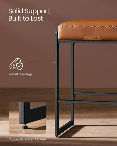 VASAGLE EKHO matte steel legs resist scratches with daily use.
