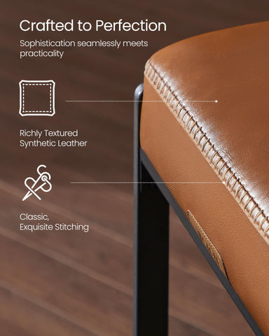 VASAGLE EKHO concealed feet stabilize on uneven floors.