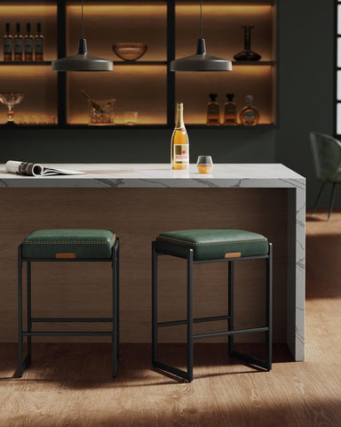 VASAGLE Ekho forest green bar stool at counter height