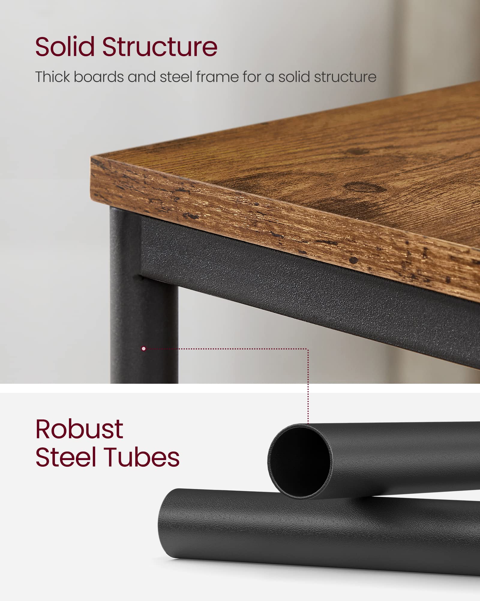 VASAGLE end table in a living room setup doubles as a versatile nightstand