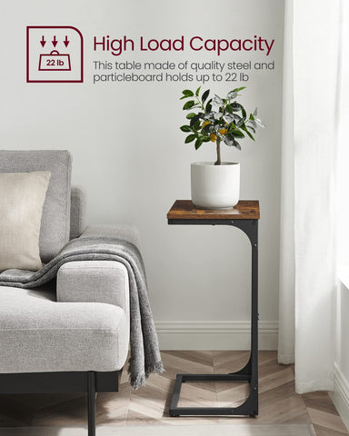 VASAGLE end table ideal for remote and snack setup.