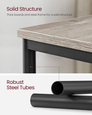 VASAGLE end table blends industrial style with practical storage