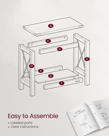 VASAGLE end table versatile as living room, bedroom, or entryway accessory