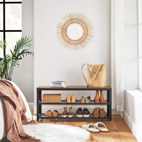 VASAGLE entryway bench seating with upper storage for essentials.