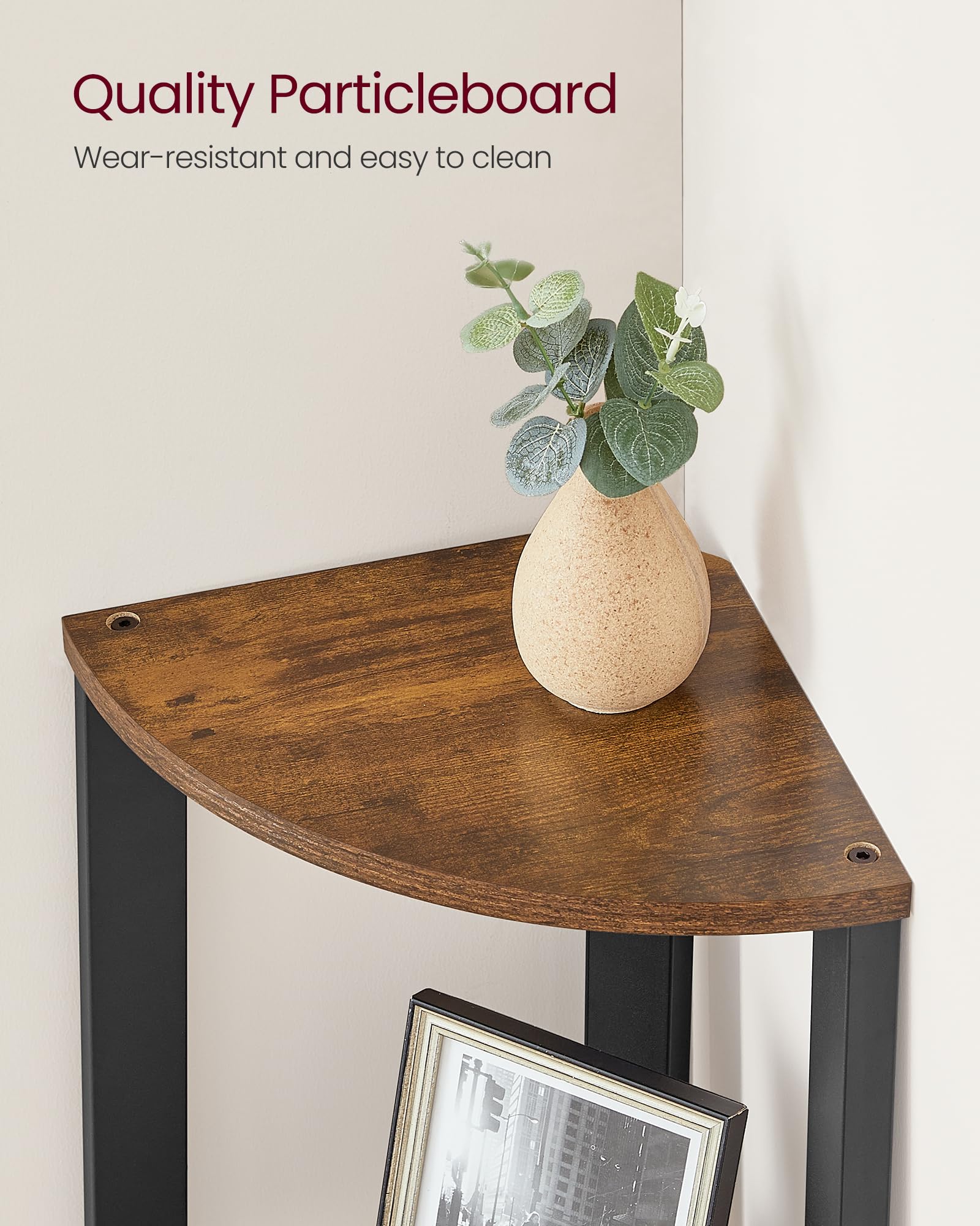 VASAGLE entryway shelf keeps keys and mail neatly organized.