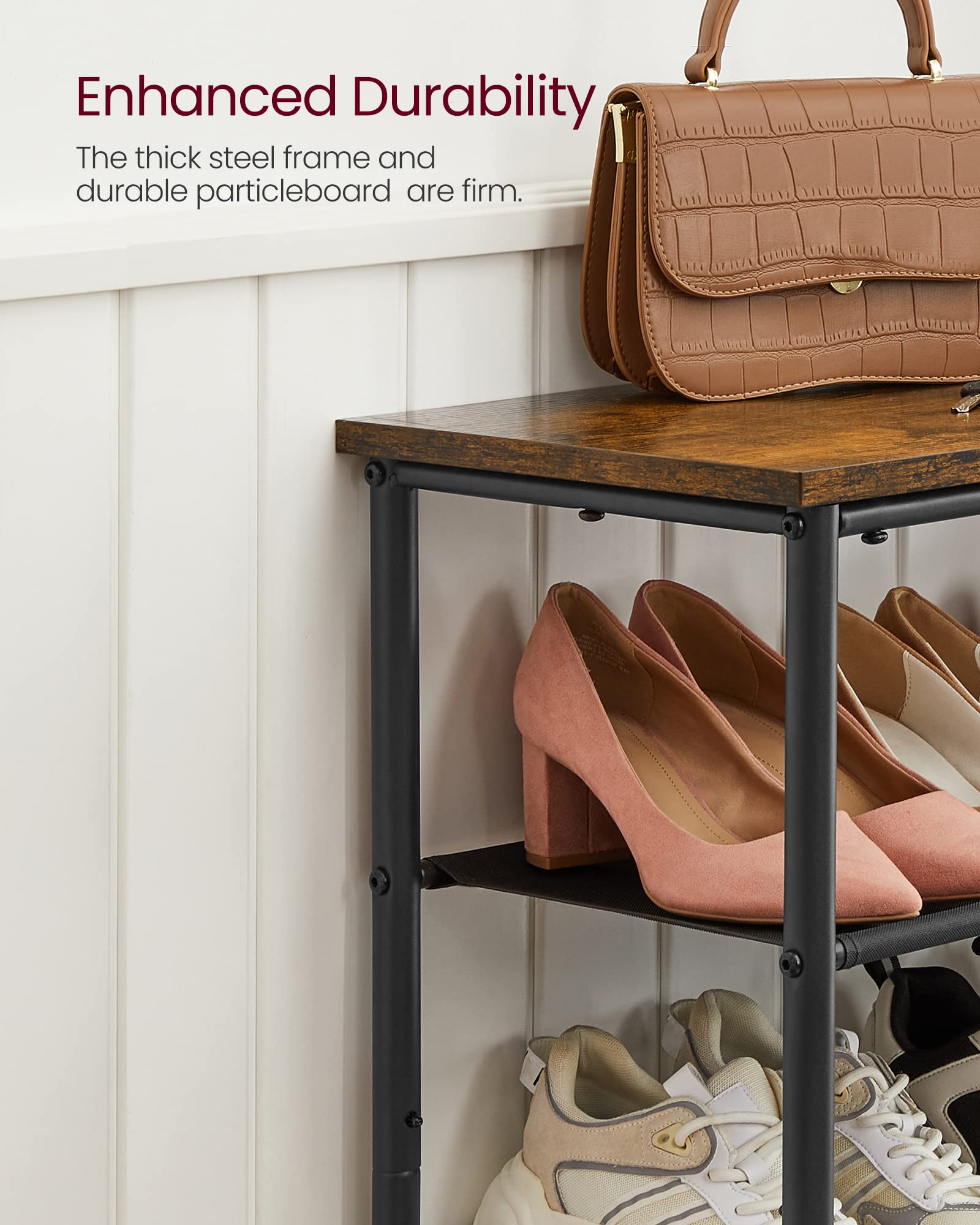 VASAGLE compact footprint fits apartments and dorms without crowding.