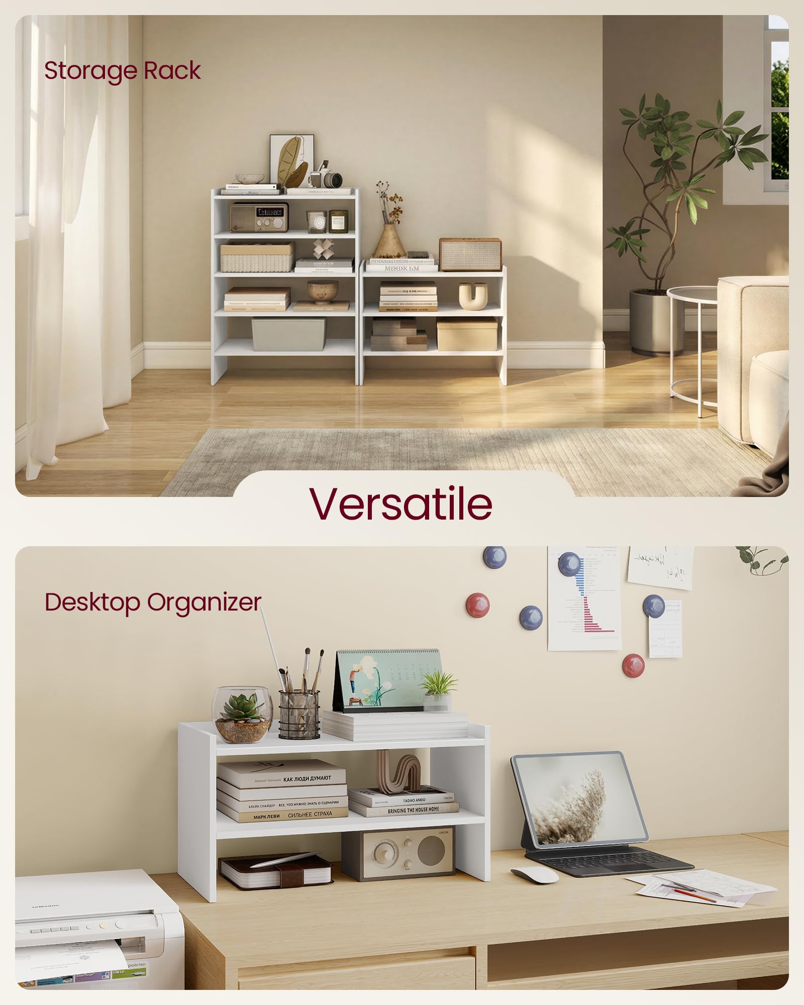 VASAGLE entryway organizer keeps sneakers, sandals, and boots neatly separated