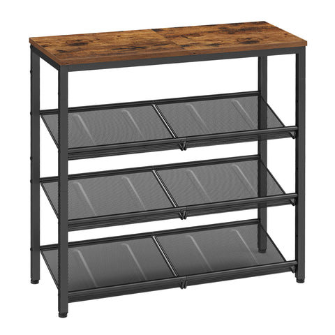 VASAGLE entryway four-tier shoe rack neatly organized footwear