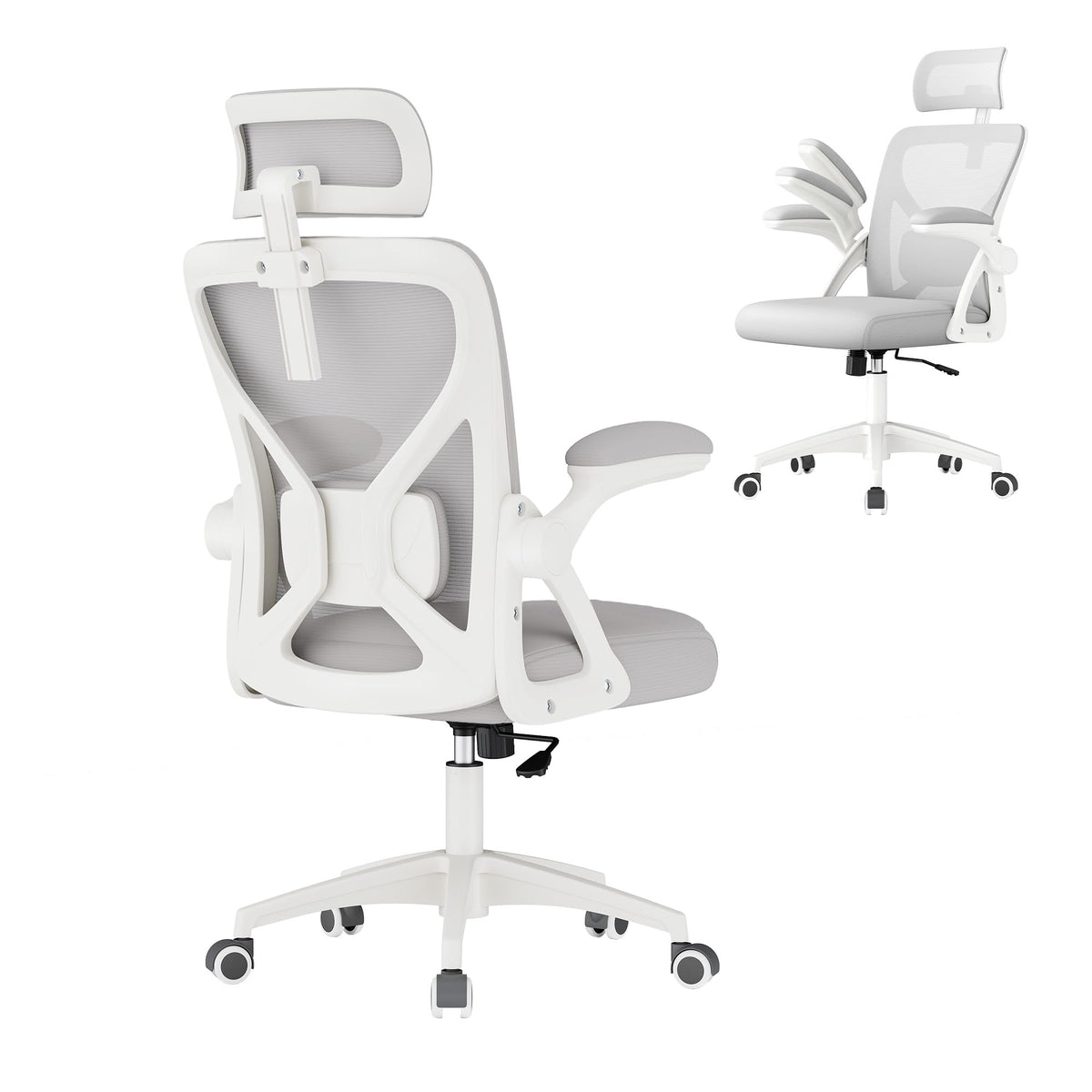VASAGLE ergonomic mesh office chair back support promotes upright posture during long work sessions